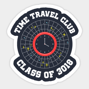 Time Travel Club Class Of 3018 Sticker